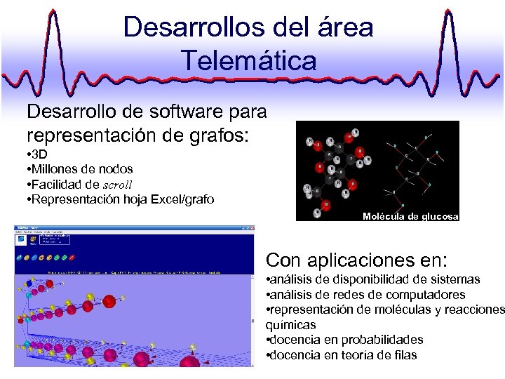 Desarrollos del área Telemática Desarrollo de software para representación de grafos: • 3 D