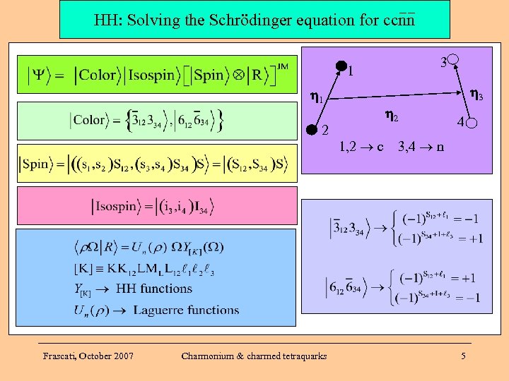 –– HH: Solving the Schrödinger equation for ccnn 3 1 3 1 2 2