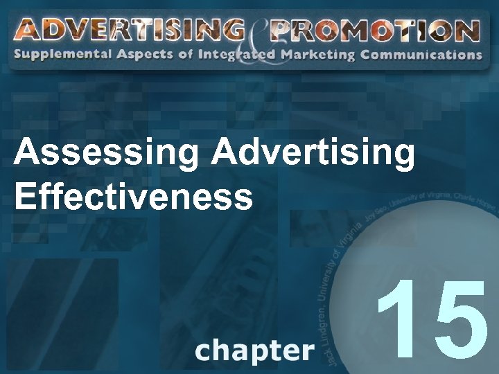 Assessing Advertising Effectiveness 15 