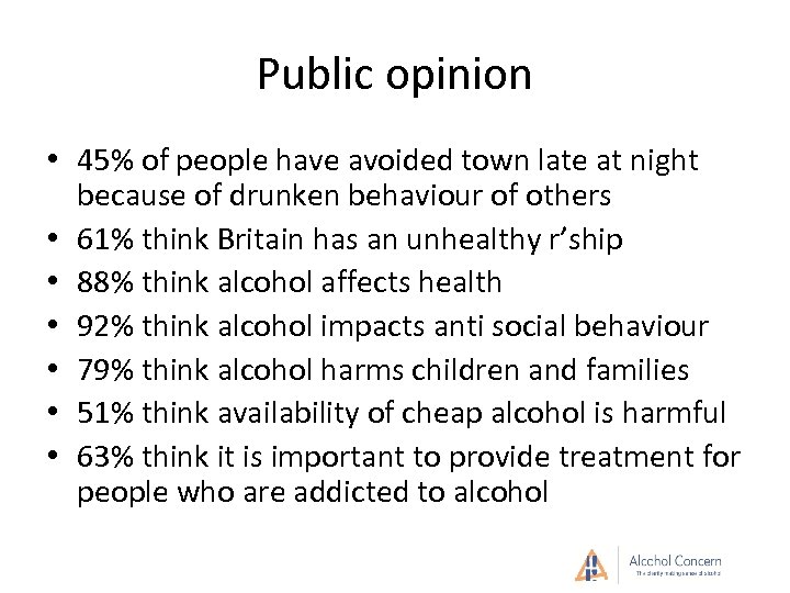 Public opinion • 45% of people have avoided town late at night because of