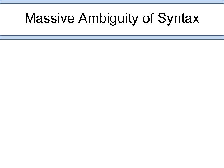 Massive Ambiguity of Syntax 