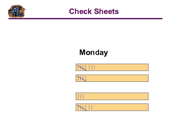 Check Sheets Monday 