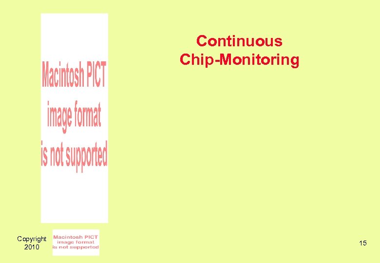  Copyright 2010 Continuous Chip-Monitoring 15 