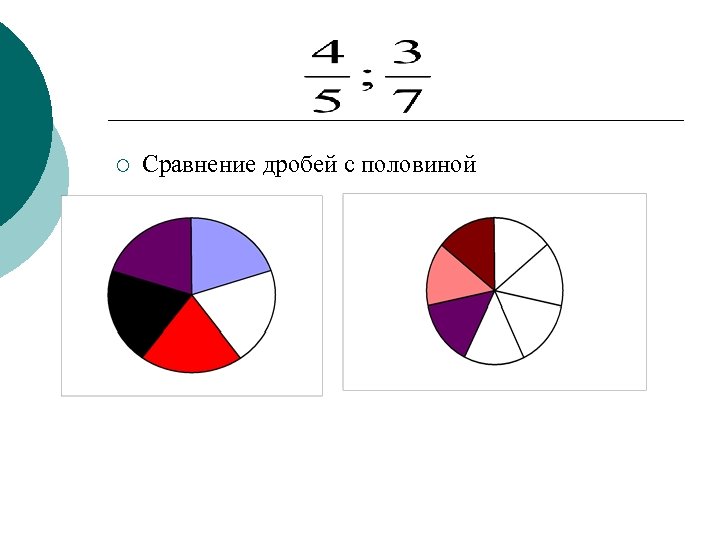 ¡ Сравнение дробей с половиной 