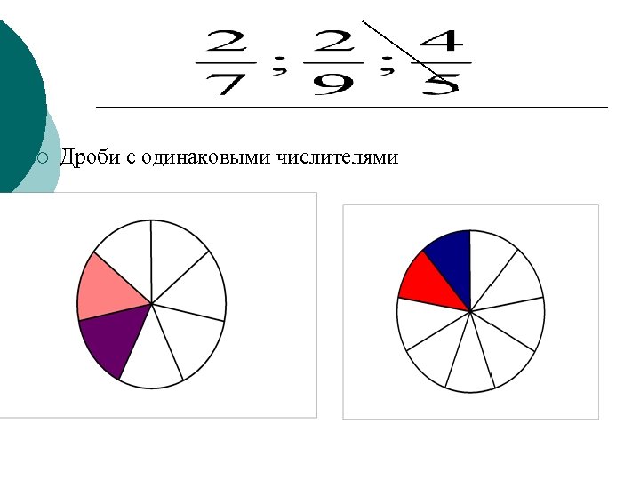 ¡ Дроби с одинаковыми числителями 