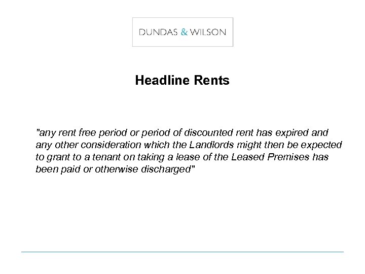 Headline Rents 