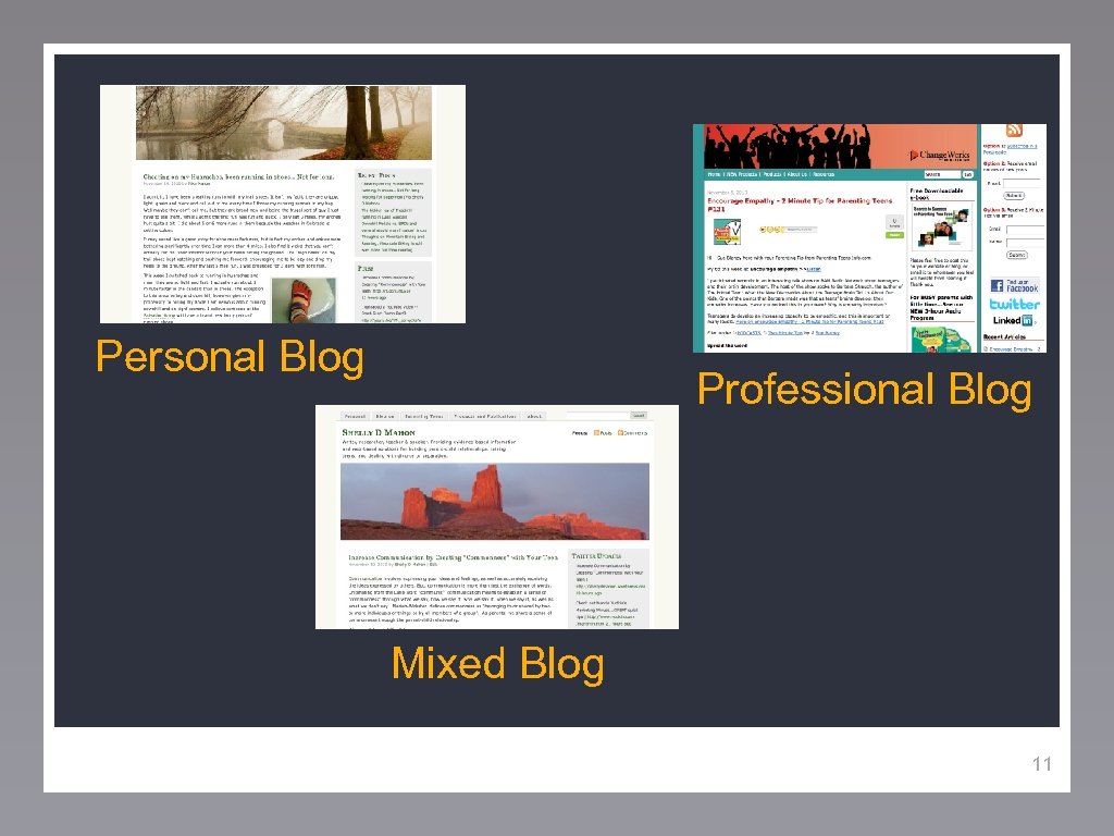Personal Blog Professional Blog Mixed Blog 11 