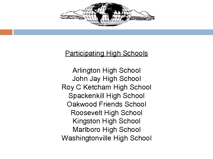 Participating High Schools Arlington High School John Jay High School Roy C Ketcham High