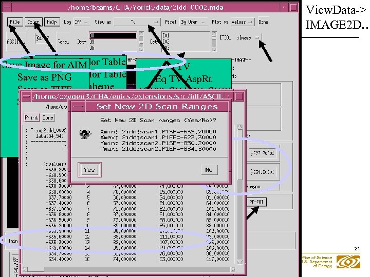 View. Data-> IMAGE 2 D… Save Private Color Table Image for AIM TV Load