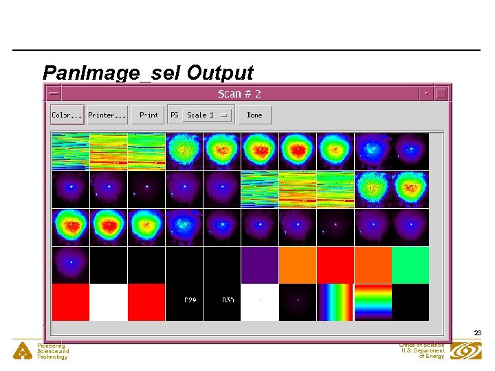 Pan. Image_sel Output 23 Pioneering Science and Technology Office of Science U. S. Department
