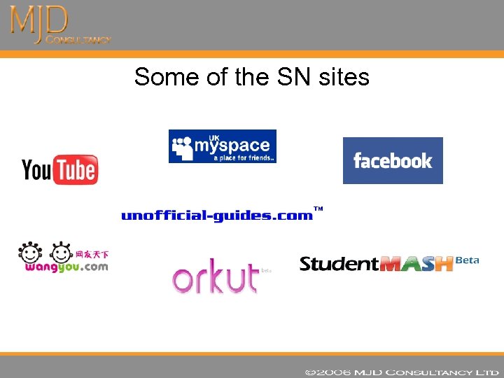 Some of the SN sites 