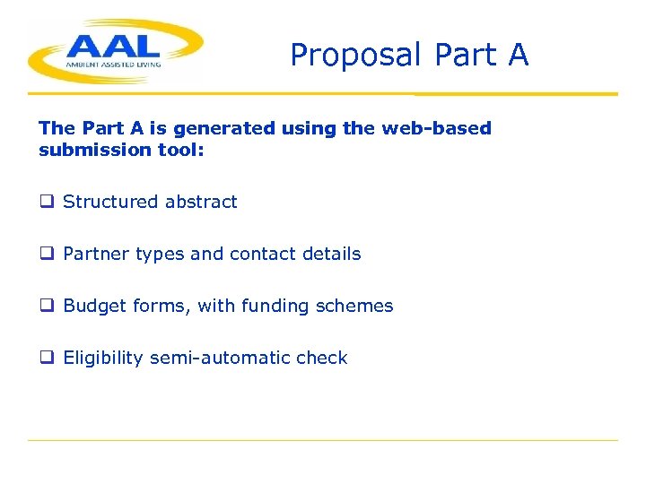 Proposal Part A The Part A is generated using the web-based submission tool: q