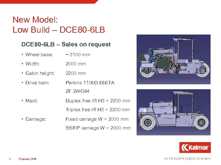 New Model: Low Build – DCE 80 -6 LB – Sales on request •