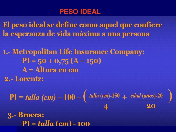 PESO IDEAL 