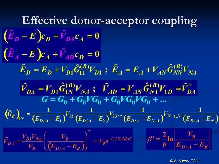 Effective donor-acceptor coupling © A. Nitzan, TAU 