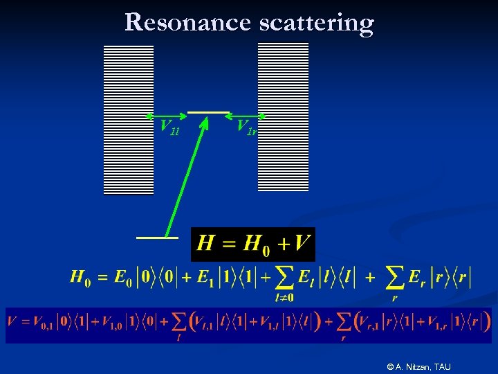 Resonance scattering V 1 l V 1 r © A. Nitzan, TAU 