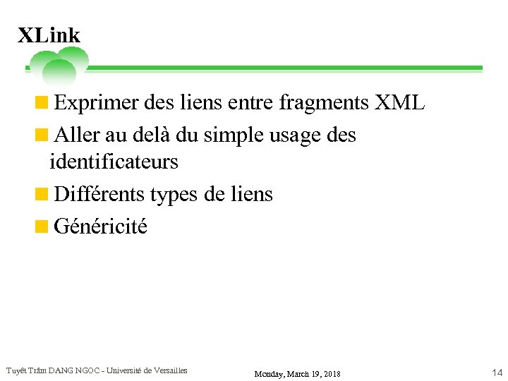 XLink <Exprimer des liens entre fragments XML <Aller au delà du simple usage des
