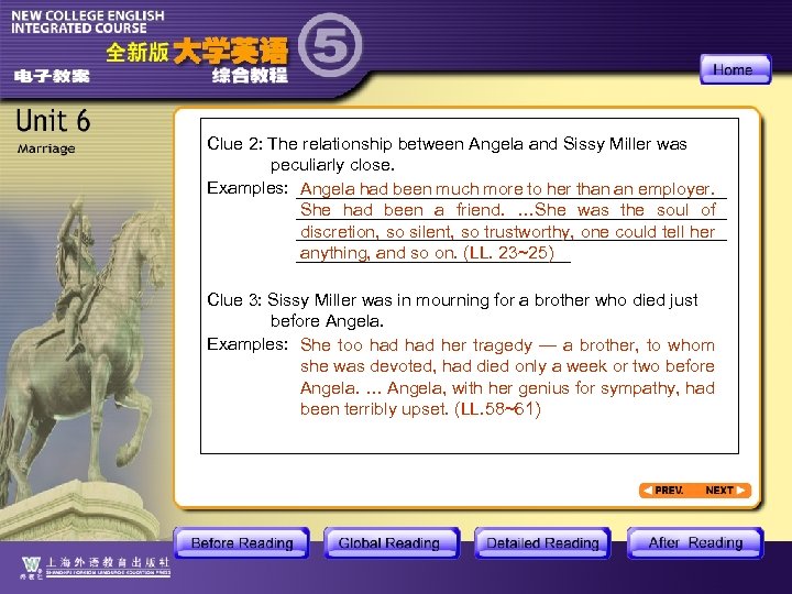 Clue 2: The relationship between Angela and Sissy Miller was peculiarly close. Examples: ______________________