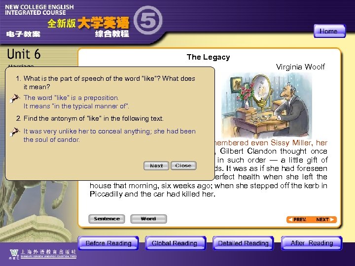 The Legacy Virginia Woolf 1. What is the part of speech of the word