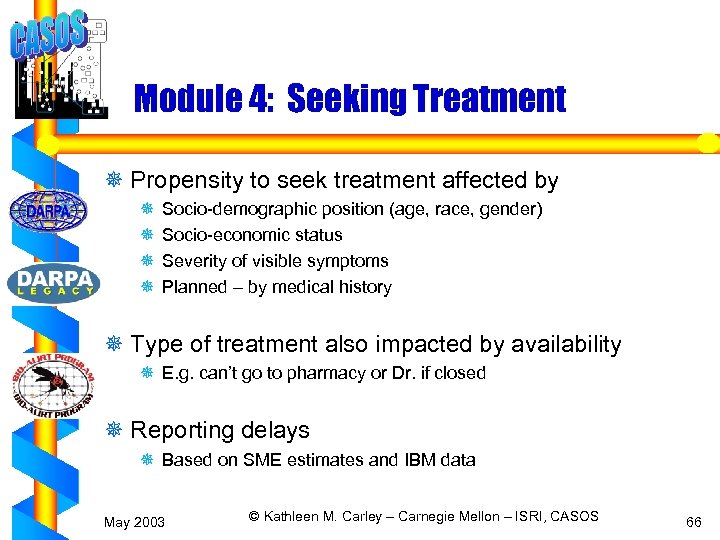 Module 4: Seeking Treatment ¯ Propensity to seek treatment affected by ¯ ¯ Socio-demographic
