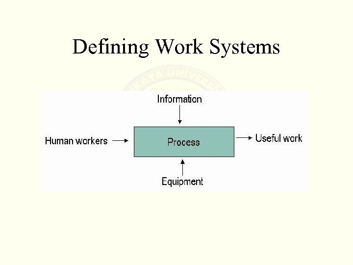Defining Work Systems 