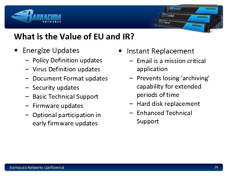 What is the Value of EU and IR? • Energize Updates – – –