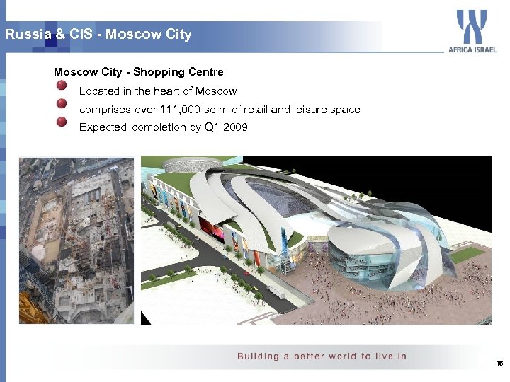 Russia & CIS - Moscow City - Shopping Centre Located in the heart of