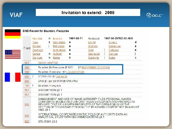 VIAF Invitation to extend: 2008 