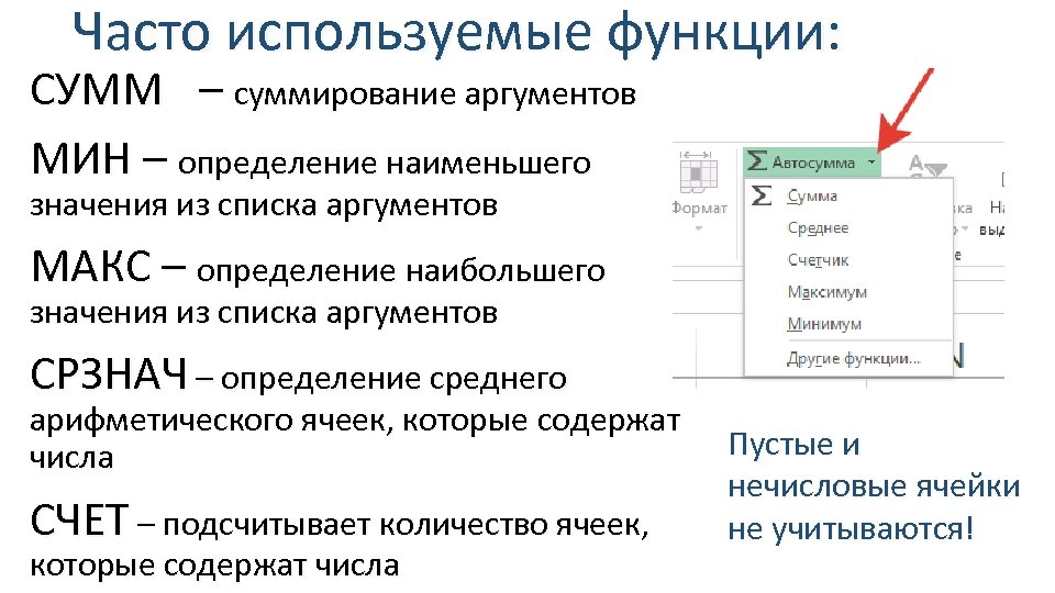 Как открыть аргументы функции в excel