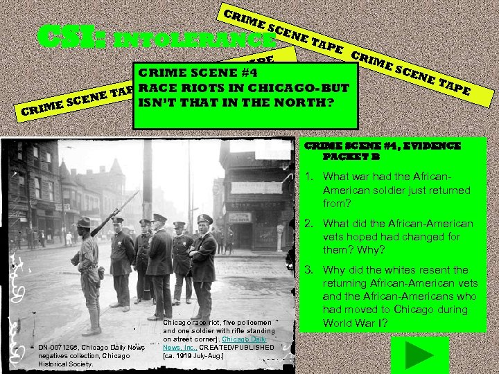 CR IME CSI: INTOLERANCE SCE NE TAP E CRIMEE SCENE #4 SCENE IM CR