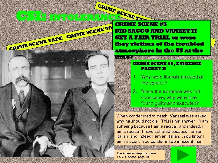 CR IME CSI: INTOLERANCE SCENE #5 CRIME CR SC IME ENE I E CR