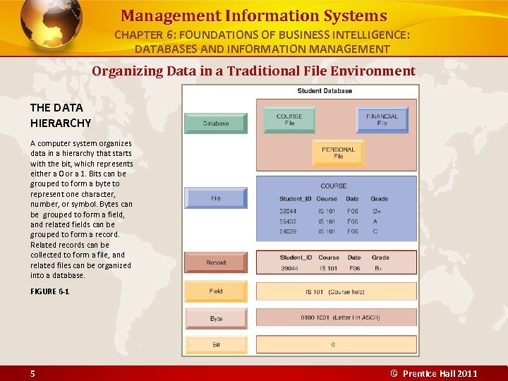 Management Information Systems CHAPTER 6: FOUNDATIONS OF BUSINESS INTELLIGENCE: DATABASES AND INFORMATION MANAGEMENT Organizing