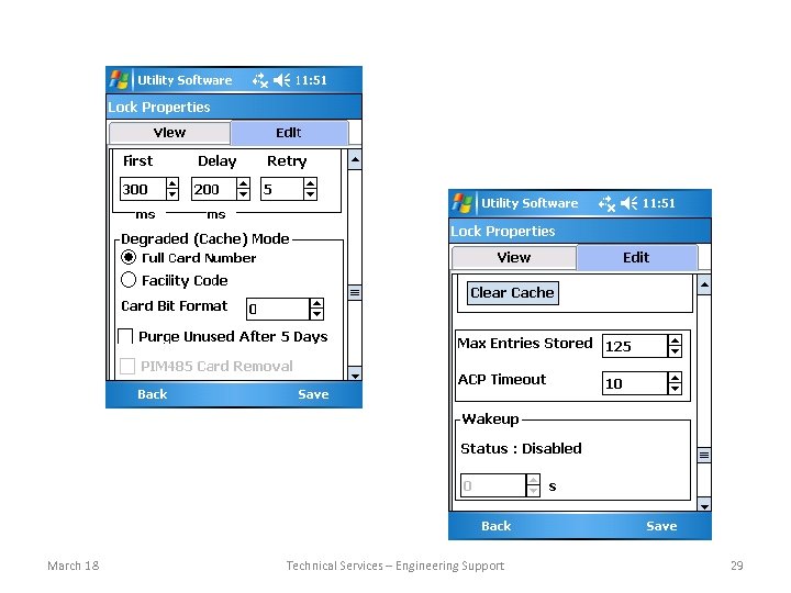  March 18 Technical Services – Engineering Support 29 