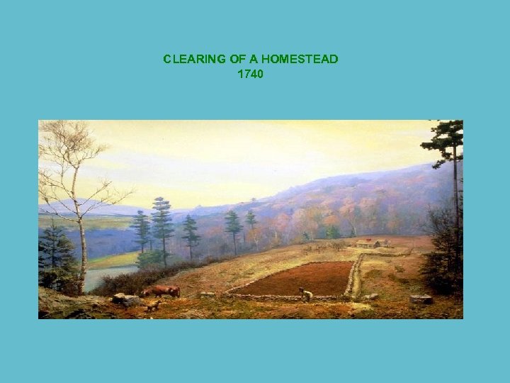 CLEARING OF A HOMESTEAD 1740 