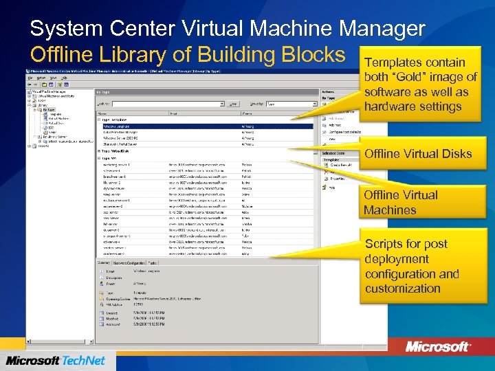 System Center Virtual Machine Manager Offline Library of Building Blocks Templates contain both “Gold”