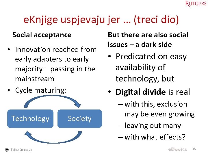 e. Knjige uspjevaju jer … (treci dio) Social acceptance • Innovation reached from early