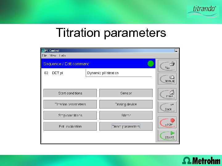 Titration parameters 