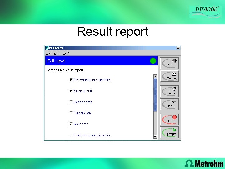 Result report 