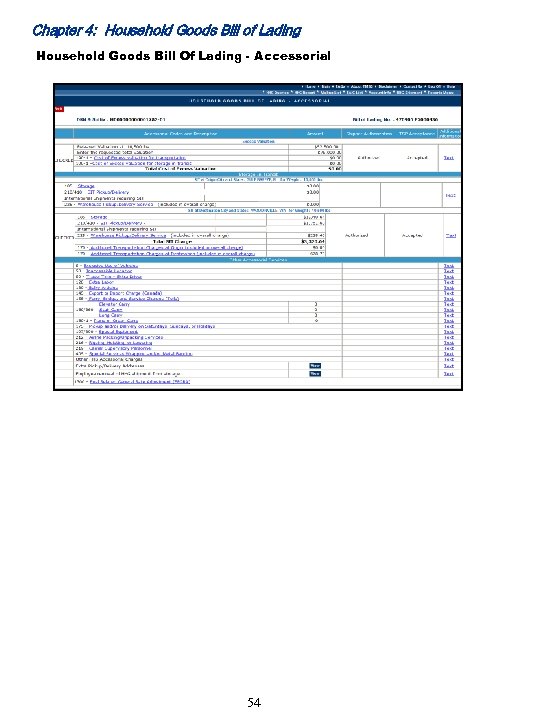 Chapter 4: Household Goods Bill of Lading Household Goods Bill Of Lading - Accessorial