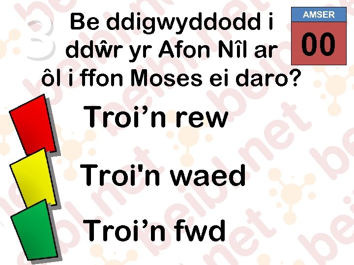 3 Be ddigwyddodd i 00 01 02 03 04 05 06 07 08 09