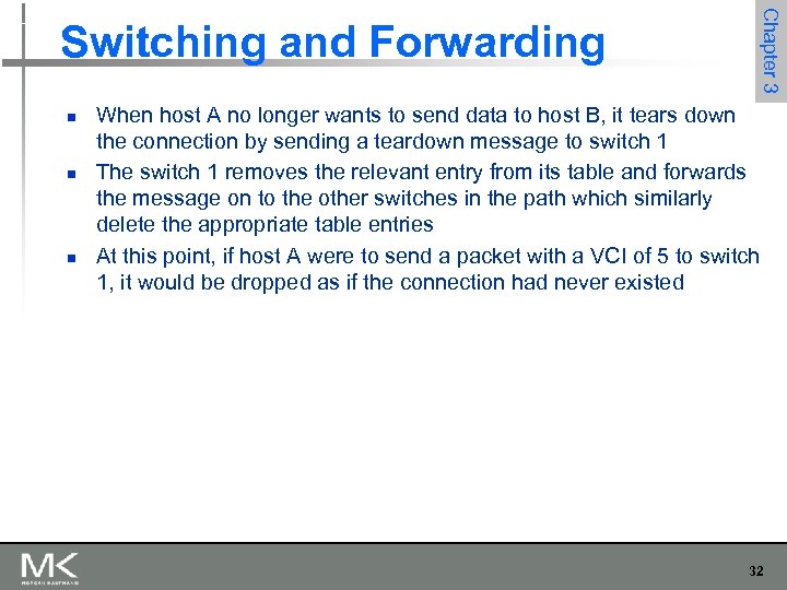 n n n Chapter 3 Switching and Forwarding When host A no longer wants