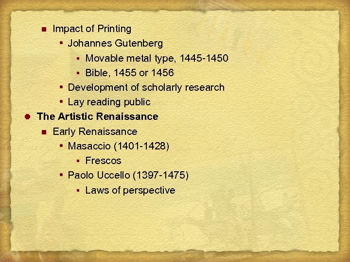 Impact of Printing Johannes Gutenberg § Movable metal type, 1445 -1450 § Bible, 1455