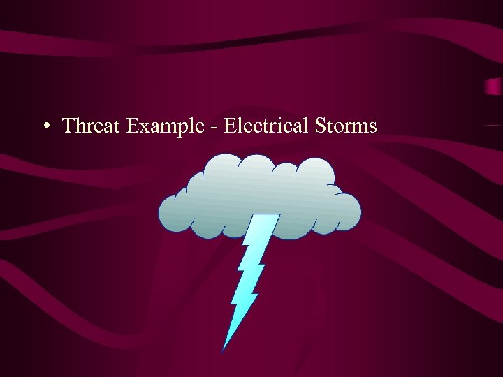  • Threat Example - Electrical Storms 