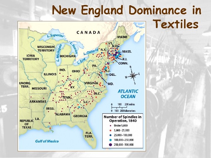 New England Dominance in Textiles 