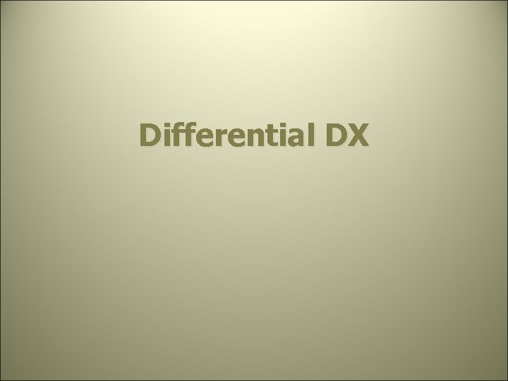 Differential DX 