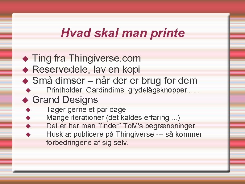 Hvad skal man printe Ting fra Thingiverse. com Reservedele, lav en kopi Små dimser