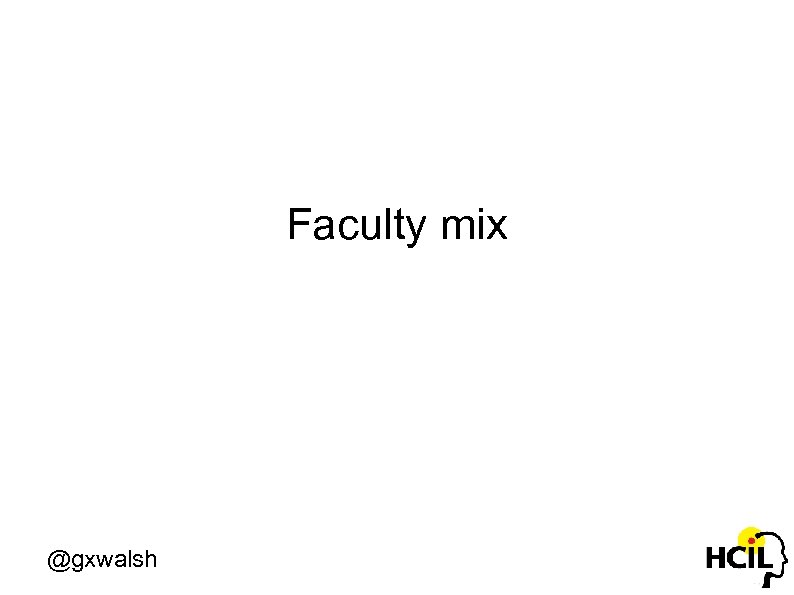 Faculty mix @gxwalsh 