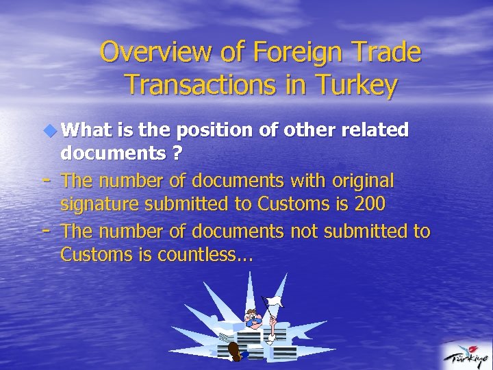 Overview of Foreign Trade Transactions in Turkey u What is the position of other