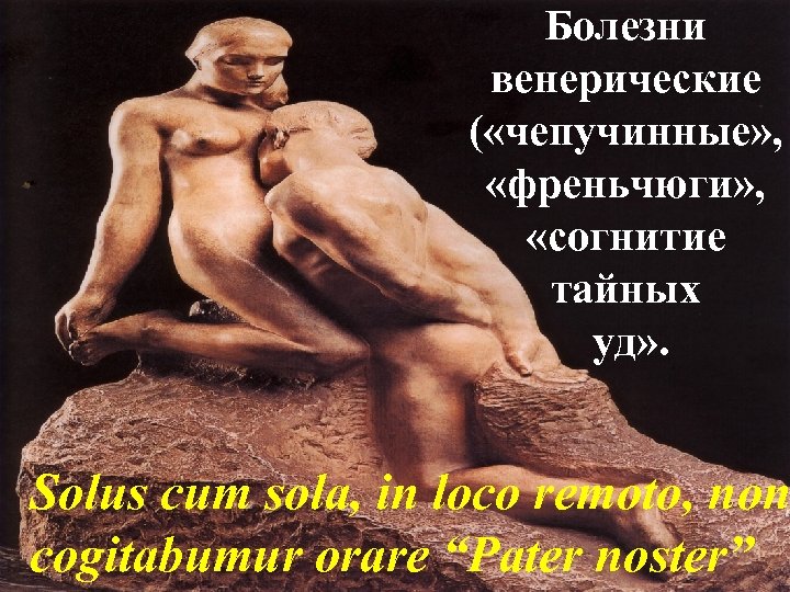 Болезни венерические ( «чепучинные» , «френьчюги» , «согнитие тайных уд» . Solus cum sola,