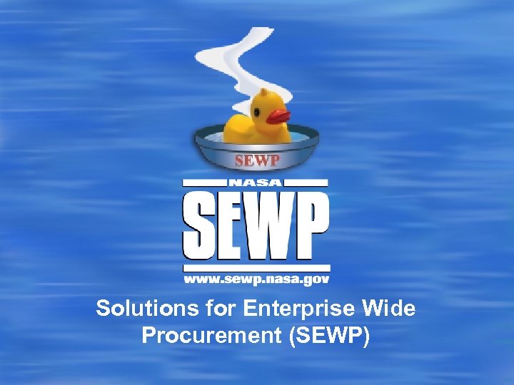 Solutions for Enterprise Wide Procurement (SEWP) 